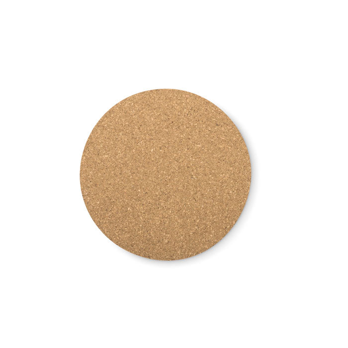 Ronde onderzetter van kurk, hout