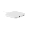 Draadloos oplaadstation met extra USB-poorten, wit