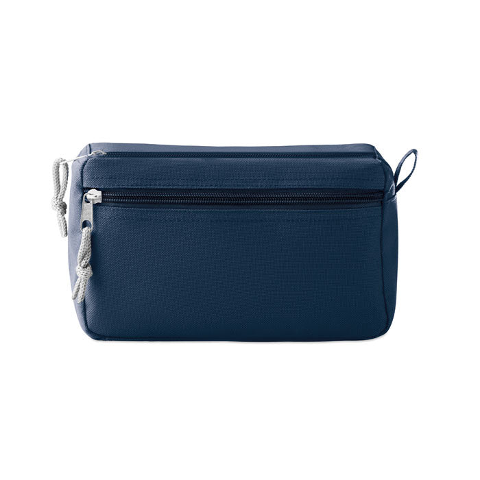 Make-uptas met dubbele rits, blauw