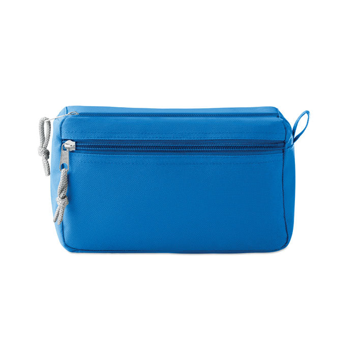 Make-uptas met dubbele rits, royal blauw