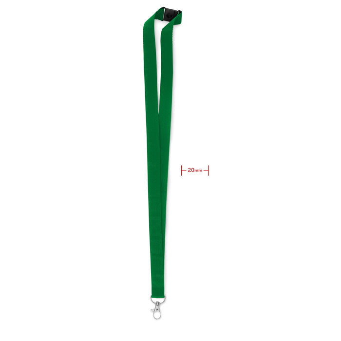Lanyard met karabijnhaak en veiligheidssluiting, groen