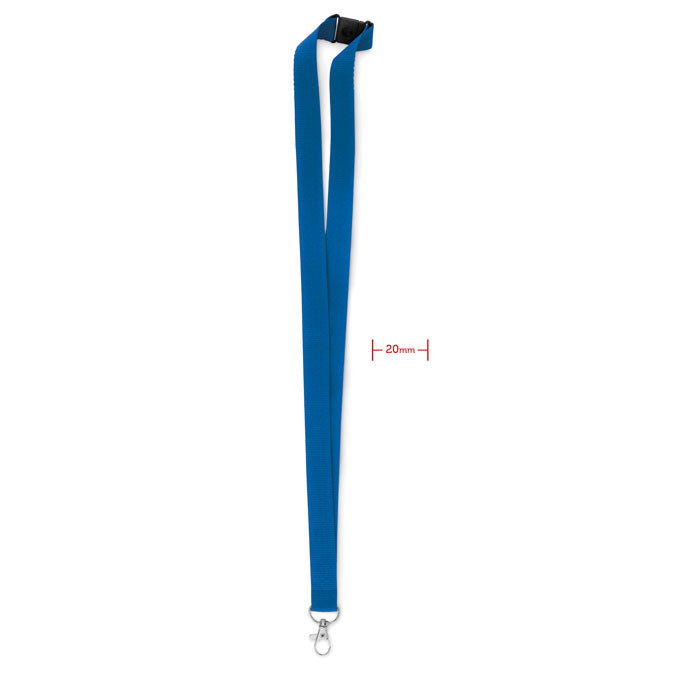 Lanyard met karabijnhaak en veiligheidssluiting, royal blauw
