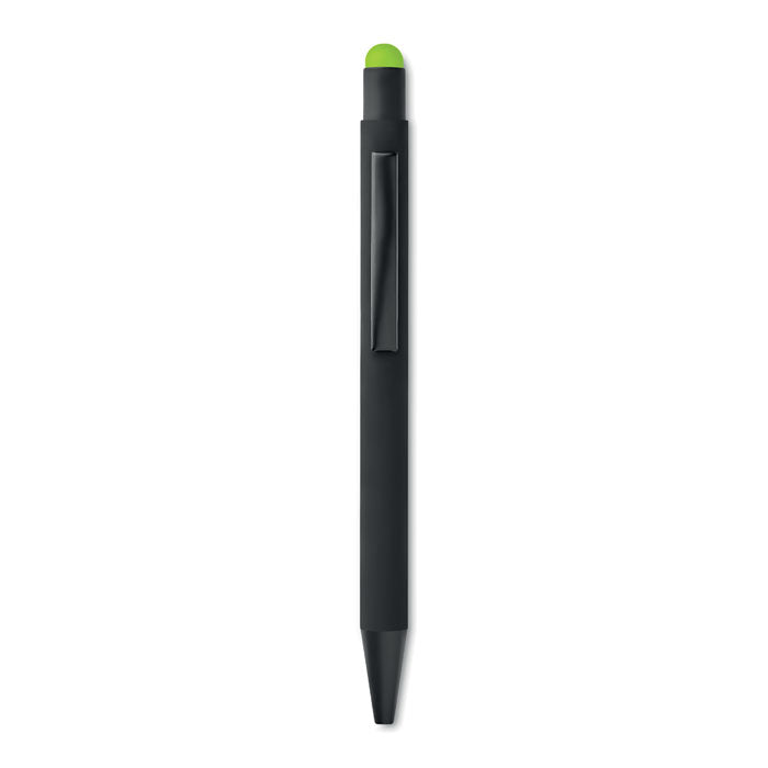 Stylus balpen van gerecycled aluminium, limoen