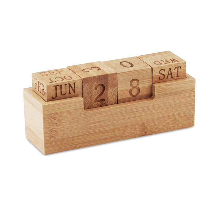 Bureaukalender van bamboe, hout