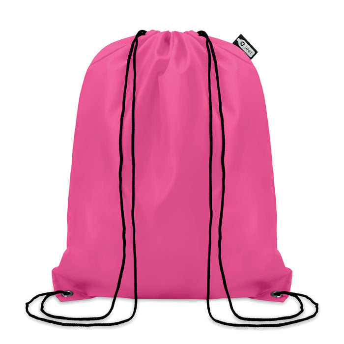 Rugzak met koord van gerecyclede flessen, fuchsia