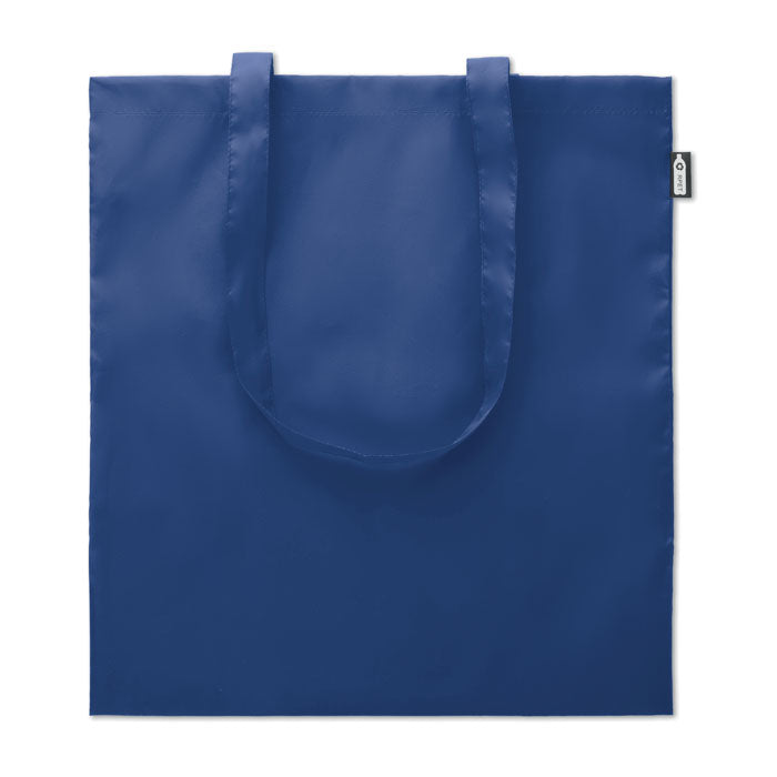 Boodschappentas van gerecyclede flessen, blauw