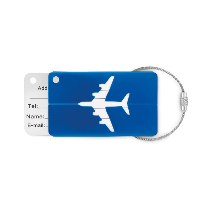 Aluminium bagagelabel, royal blauw