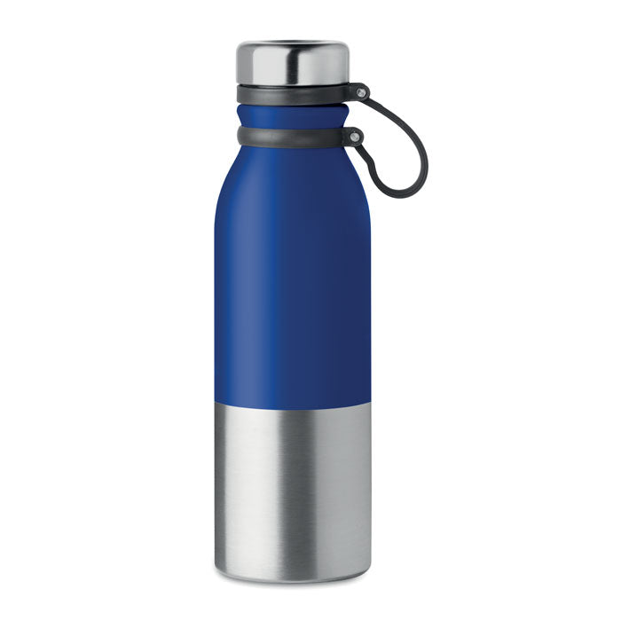 Dubbelwandige drinkfles met siliconen grip, 600 ml, royal blauw
