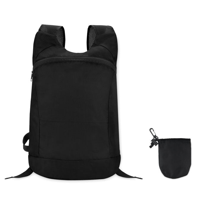 Opvouwbare sportrugzak met opbergpouch, zwart