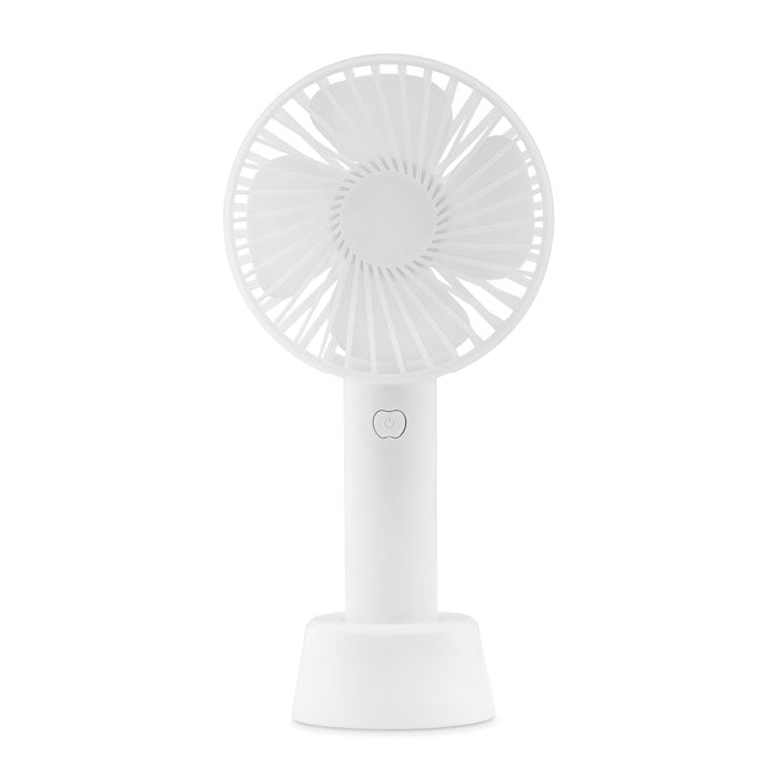 Draagbare ventilator met standaard, wit