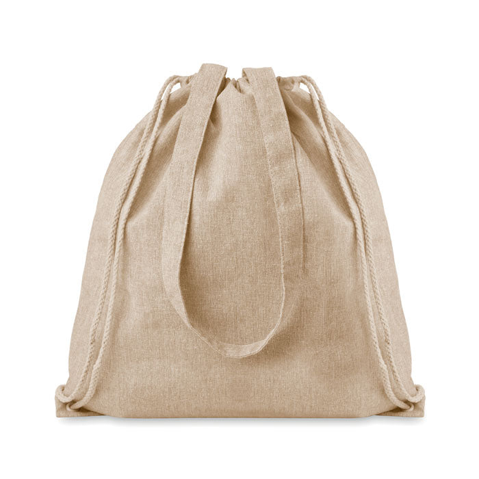 Draagtas van gerecycled katoen en polyester, beige