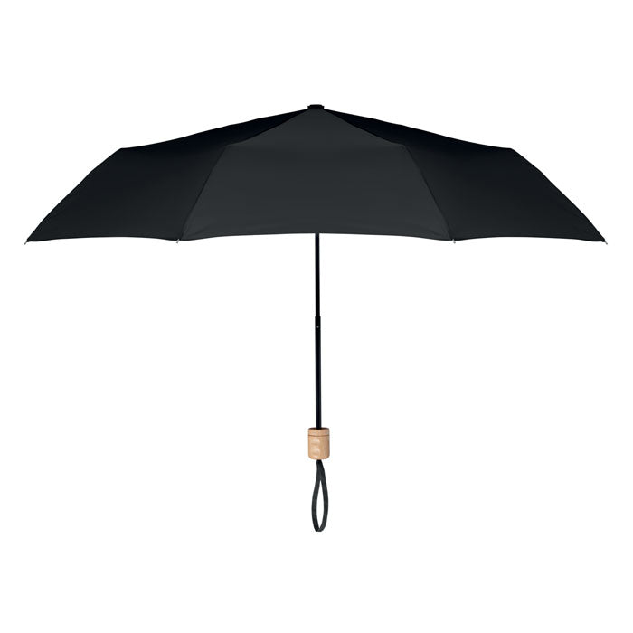 21 inch paraplu van gerecycled polyester, zwart