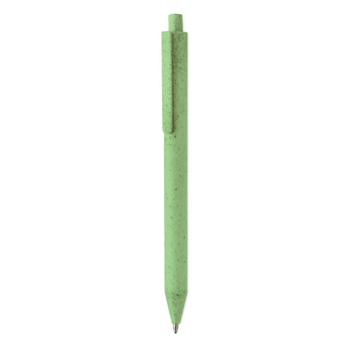 Balpen met behuizing van tarwestro, groen