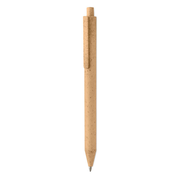 Balpen met behuizing van tarwestro, oranje