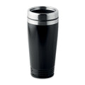 Dubbelwandige thermobeker 400 ml met deksel, zwart