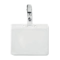 Badgehouder van PVC met metalen clip, transparant