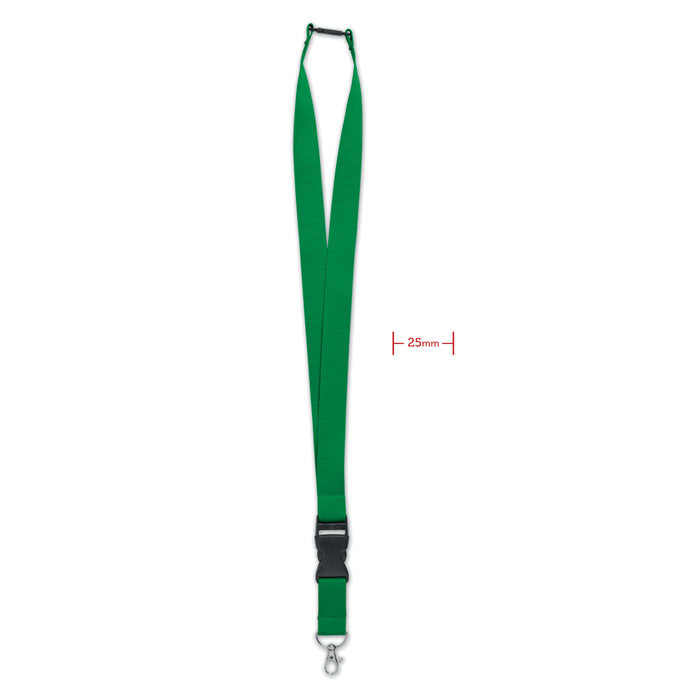 Lanyard 25 mm met karabijnhaak, groen