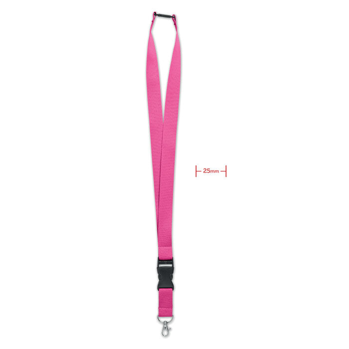 Lanyard 25 mm met karabijnhaak, fuchsia