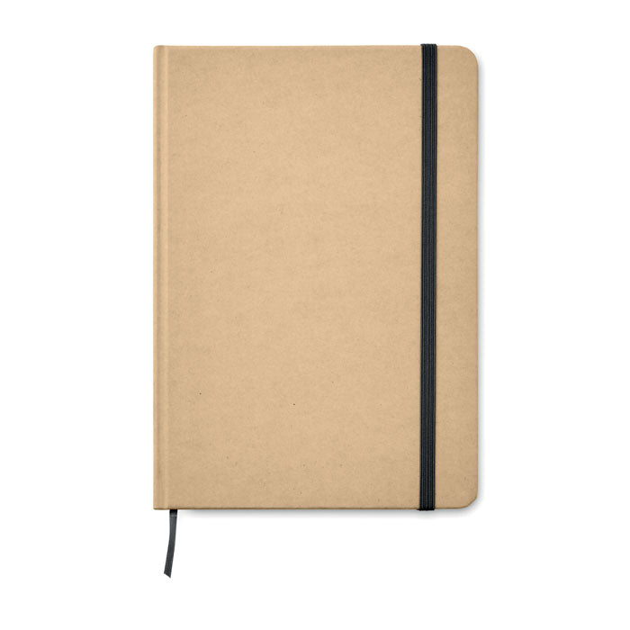 A5 notitieboek van gerecycled karton, FSC, zwart