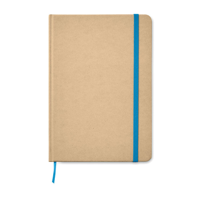 A5 notitieboek van gerecycled karton, FSC, blauw