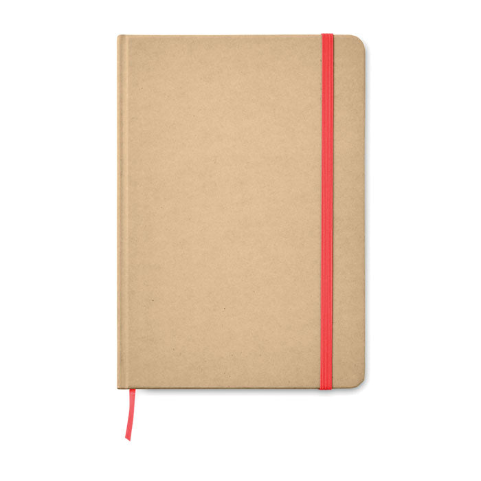 A5 notitieboek van gerecycled karton, FSC, rood