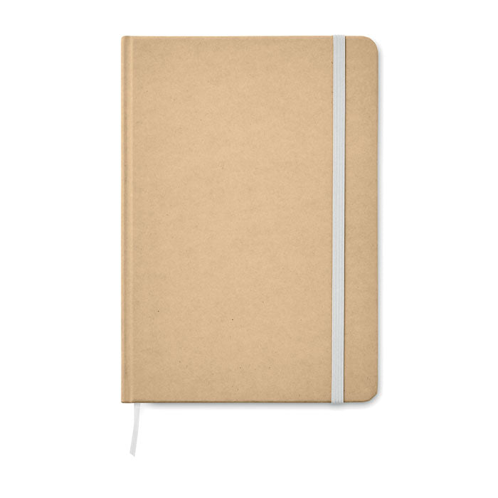 A5 notitieboek van gerecycled karton, FSC, wit