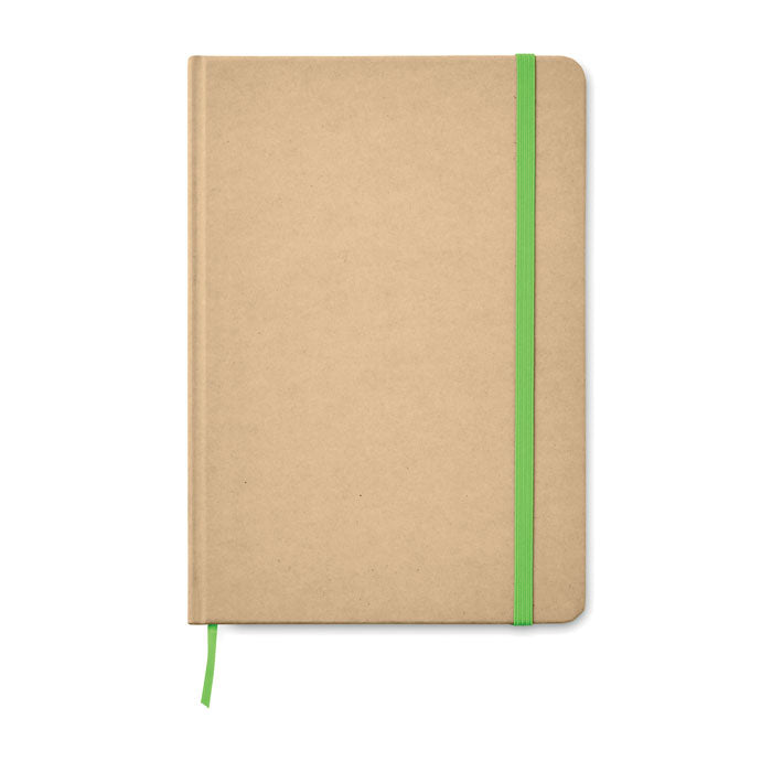 A5 notitieboek van gerecycled karton, FSC, limoen