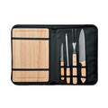 BBQ-set met snijplank in opbergtas, zwart