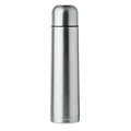 Thermosfles 900 ml, dubbelwandig RVS, mat zilver