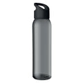 Glazen drinkfles 470 ml met kunststof dop, zwart