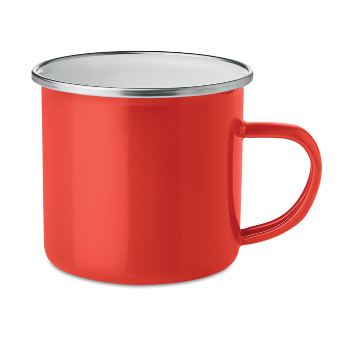 Emaille mok, 350 ml, rood