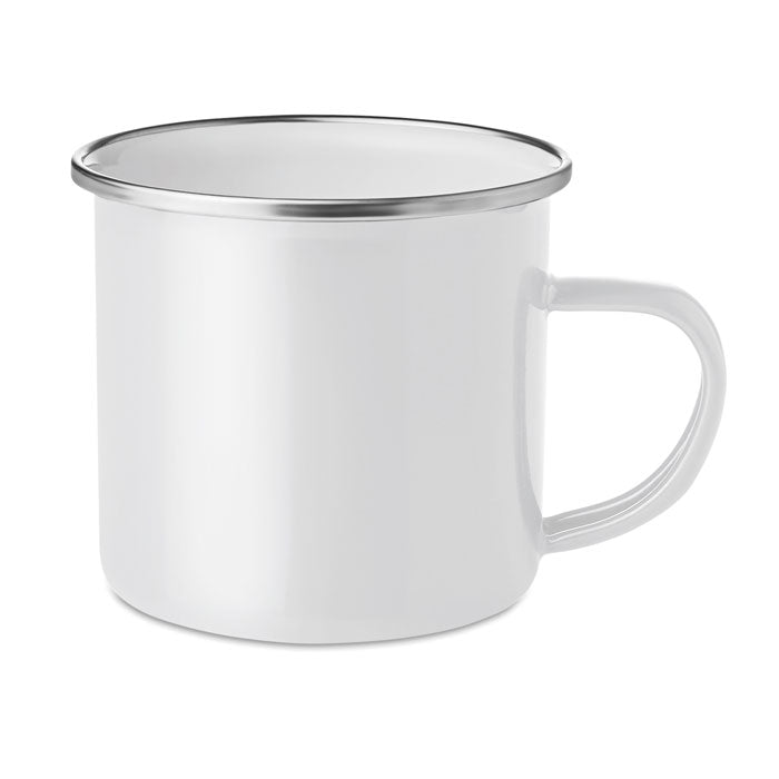Emaille mok, 350 ml, wit