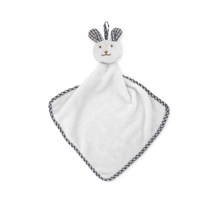 Pluche konijn knuffeldoekje, wit