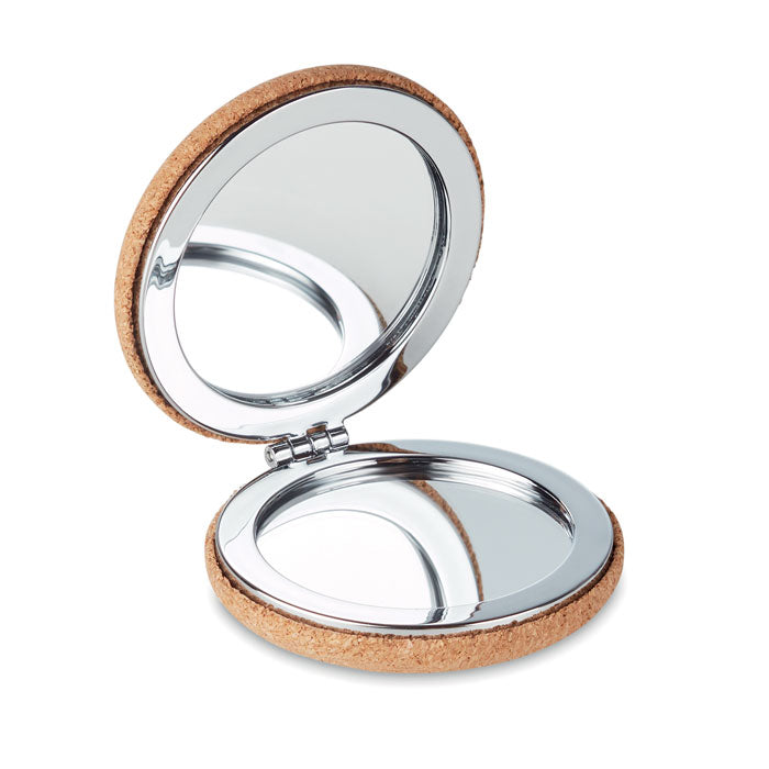 Make-up spiegel met kurken cover, beige