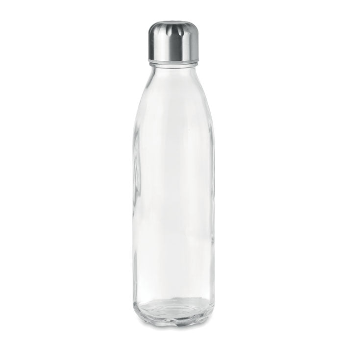 Glazen drinkfles 650 ml met RVS dop, transparant