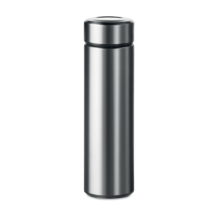 Thermosfles 425 ml met uitneembare theezeef, mat zilver