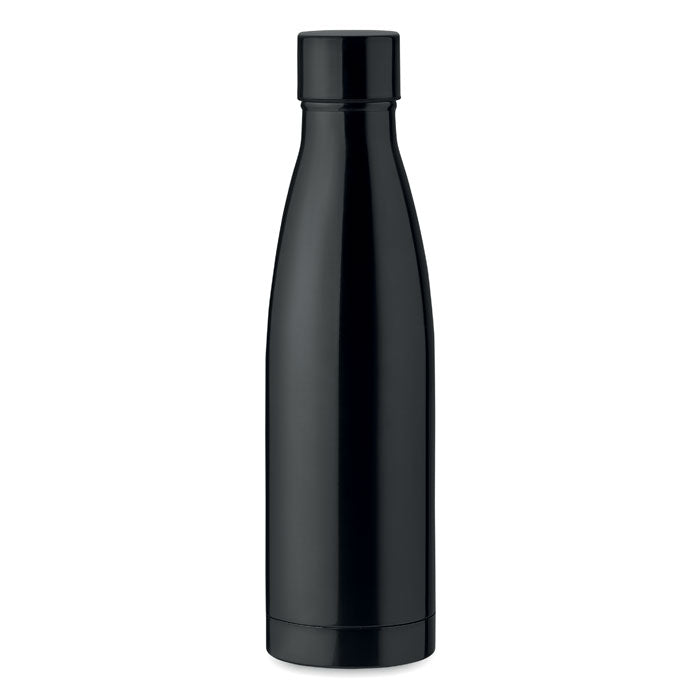 Drinkfles 500 ml met koperen vacuumisolatie, zwart