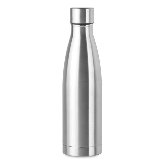 Drinkfles 500 ml met koperen vacuumisolatie, mat zilver