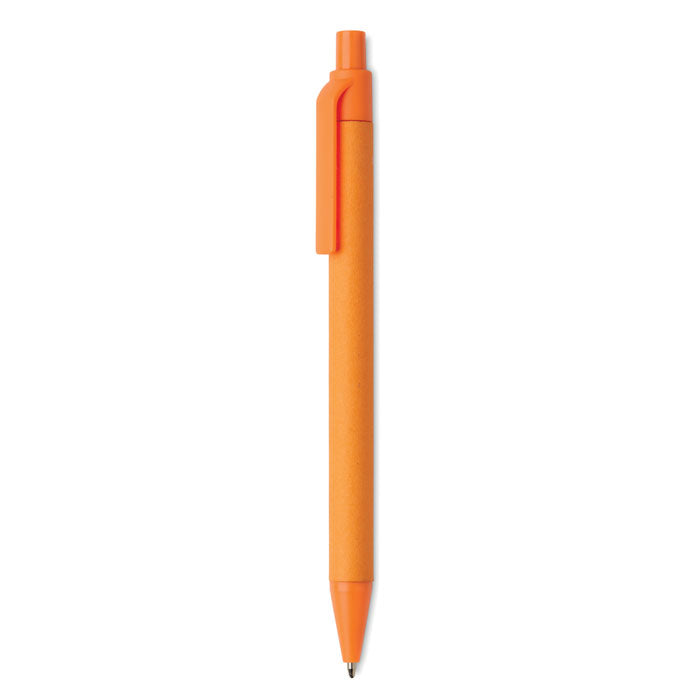 Balpen met houder van gerecycled papier, oranje