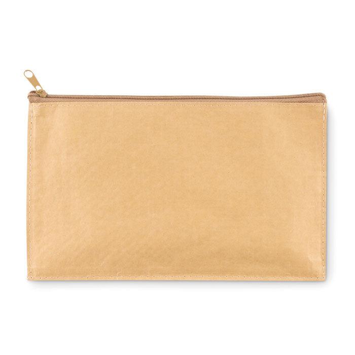 Groot etui van geweven papier, beige
