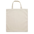 Boodschappentas van katoen met korte hengsels, 140 g/m2, beige