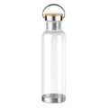 Drinkfles 800 ml, tritan met bamboe dop, transparant