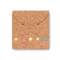 Memoboekje van kurk met kleurtabs, beige