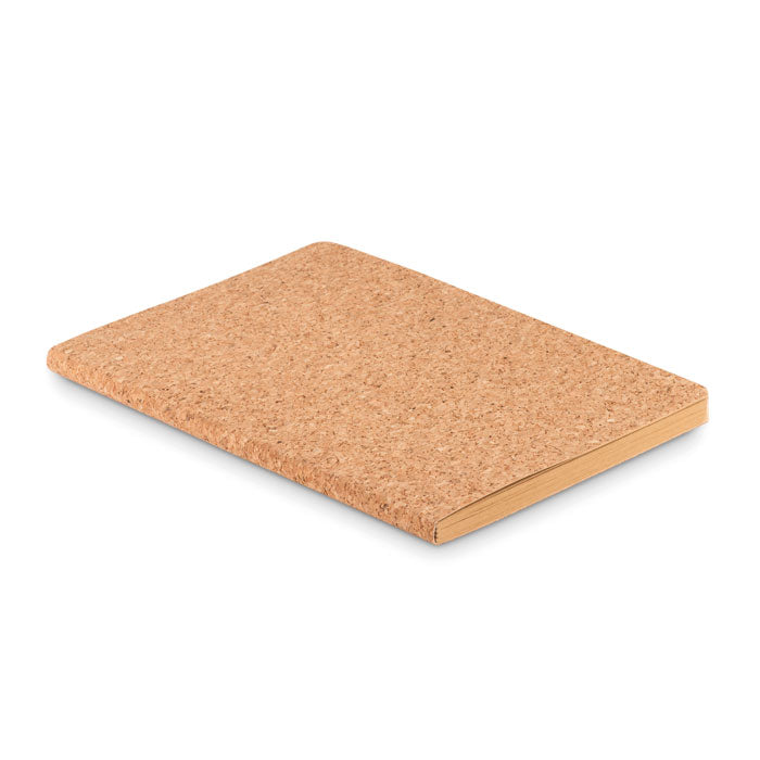 A5 notitieboek met kurken omslag, 192 pagina's, beige