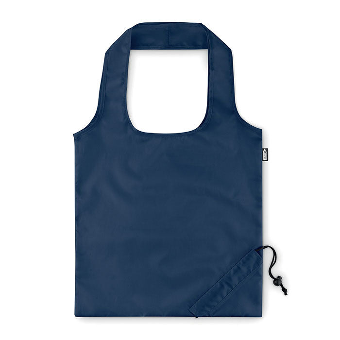 Opvouwbare boodschappentas van gerecycled RPET, marineblauw