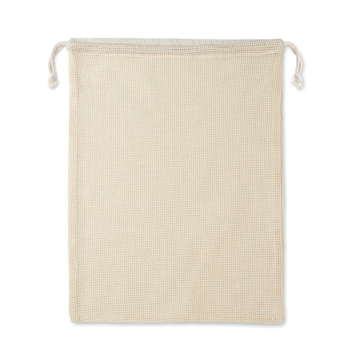 Voedseltas met mesh achterzijde, beige