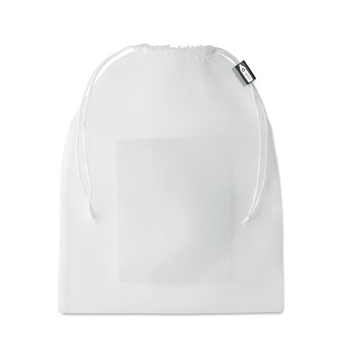 Voedseltas van gerecycled RPET mesh, wit