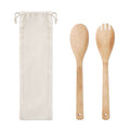 Saladebestek van bamboe, beige