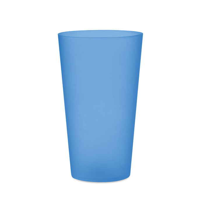 Herbruikbare festivalbeker 500 ml, transparant blauw