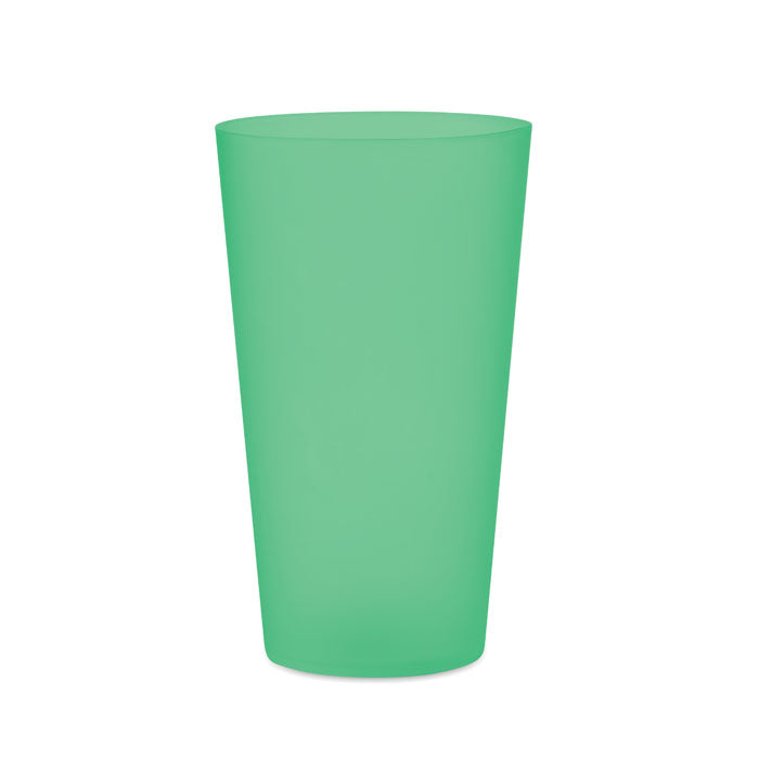 Herbruikbare festivalbeker 500 ml, transparant groen
